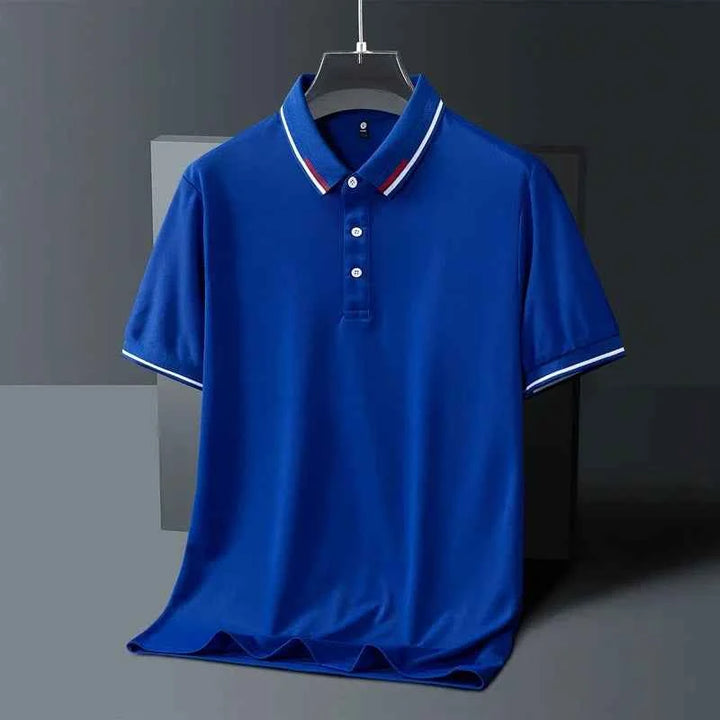 Men's Performance Golf Polo Shirt Blue
