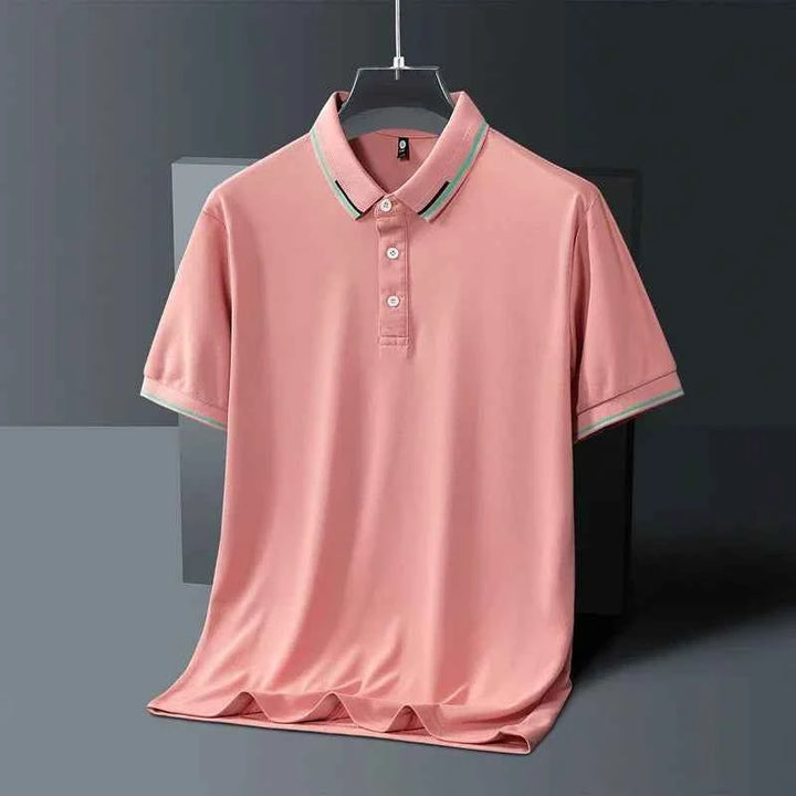 Men's Performance Golf Polo Shirt Pink