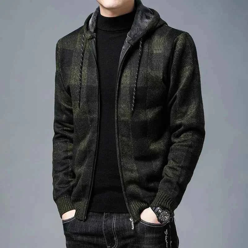 Men's Plaid Zip Jacket - Westbury Style Green