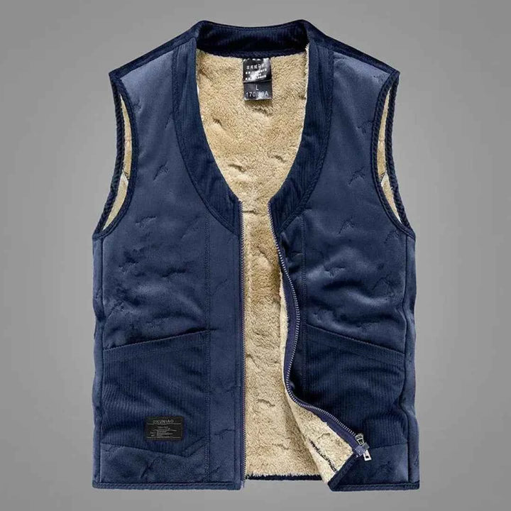 Men's Plush Lining Down Vest Blue