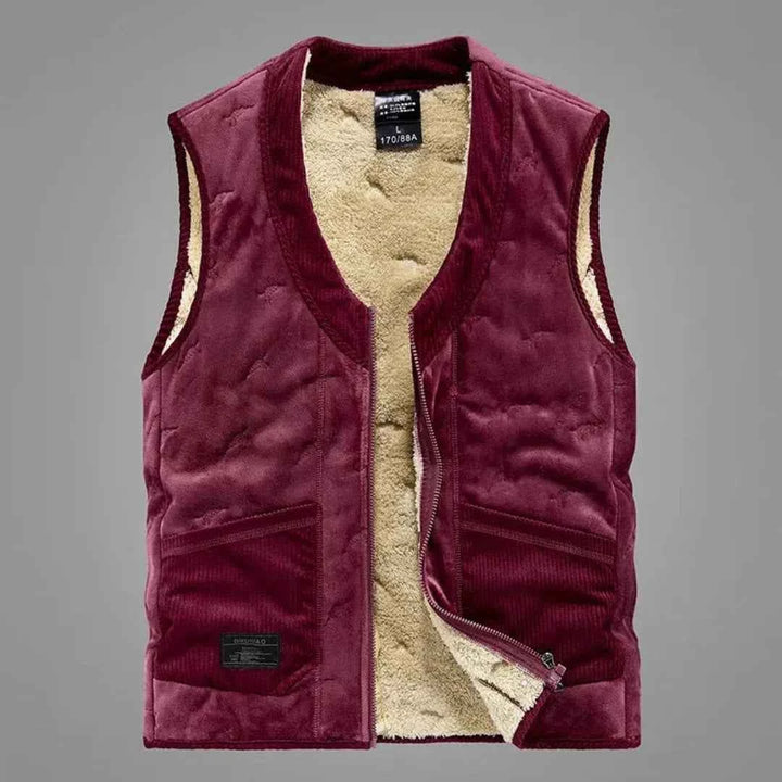 Men's Plush Lining Down Vest Red