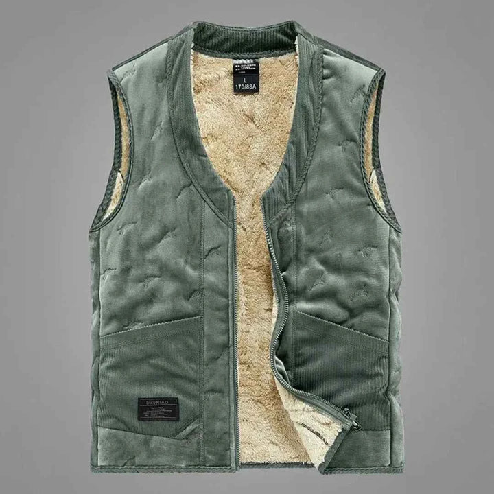 Men's Plush Lining Down Vest Green