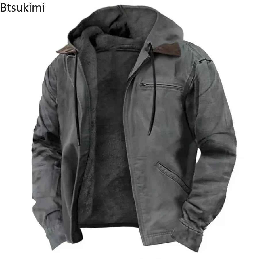 Men's Polar Fleece Full-Zip Hoodie – Cozy Casual Jacket