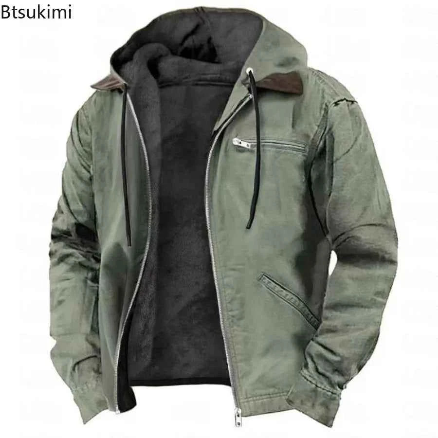 Men's Polar Fleece Full-Zip Hoodie – Cozy Casual Jacket