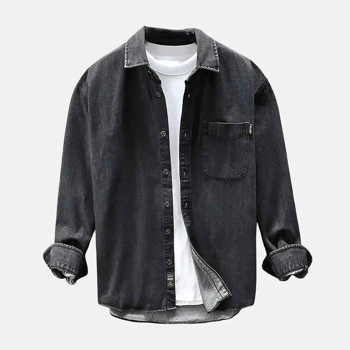 Men's Premium Denim Jacket - Ranger Style Black