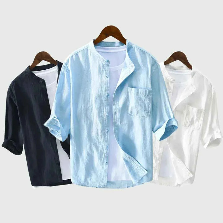 Men's Premium Linen Shirt - Stylish & Comfortable Buy 2 Get 1 Free (One of each color)
