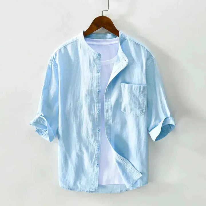 Men's Premium Linen Shirt - Stylish & Comfortable Light Blue