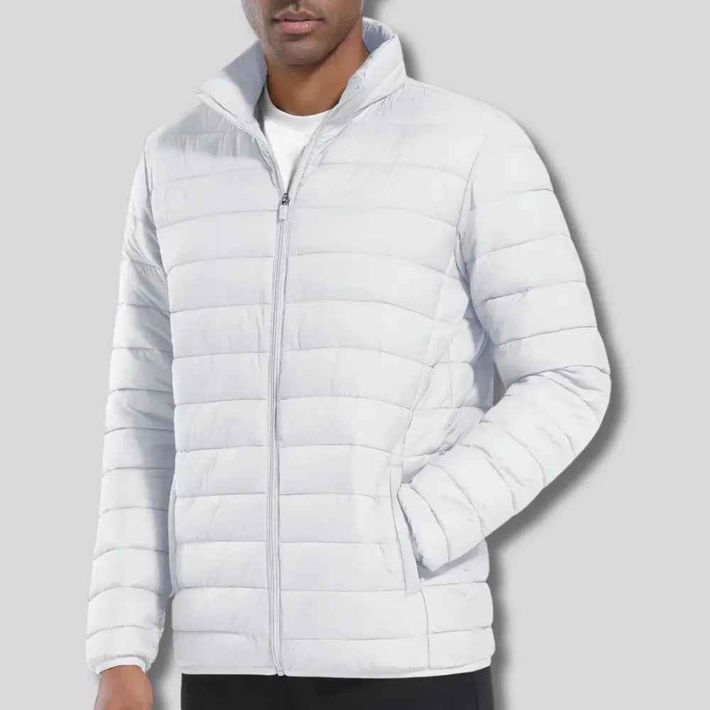 Men's Puffer Jacket - Stylish and Warm Outerwear White