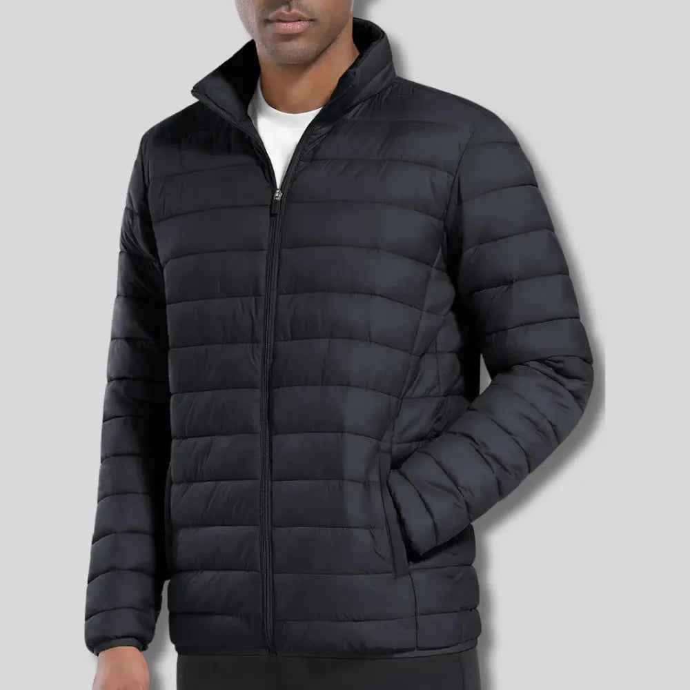 Men's Puffer Jacket - Stylish and Warm Outerwear Black