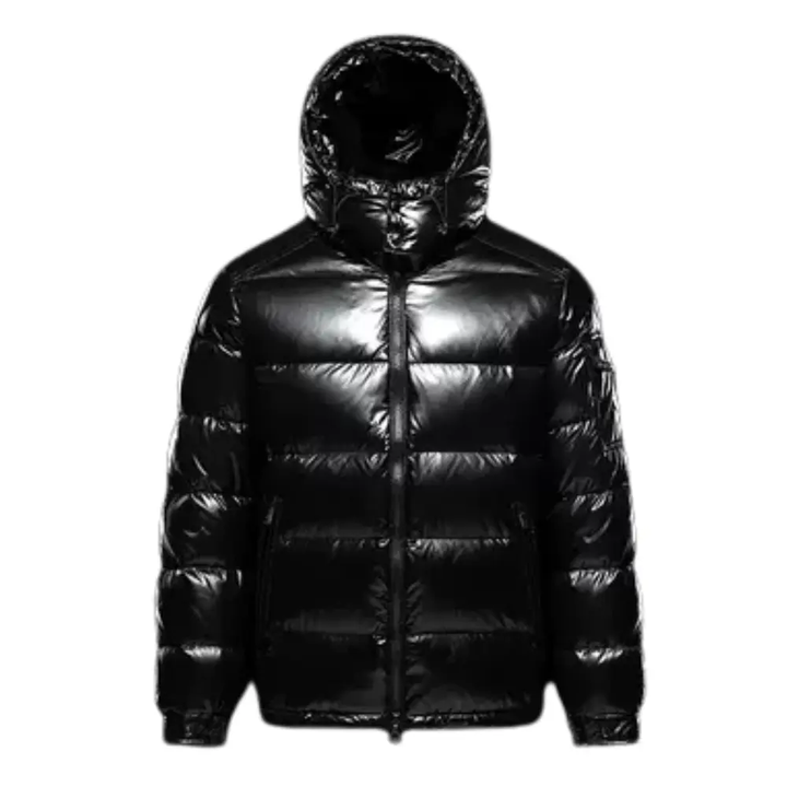 Men's Puffer Jacket - Stylish and Warm Outerwear Black
