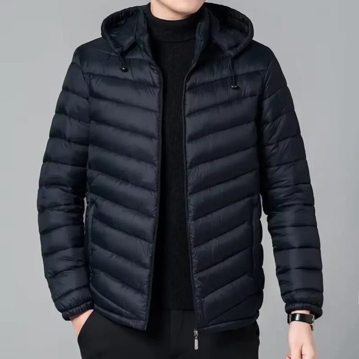 Men's Puffer Jacket - Stylish and Warm Winter Outerwear Navy