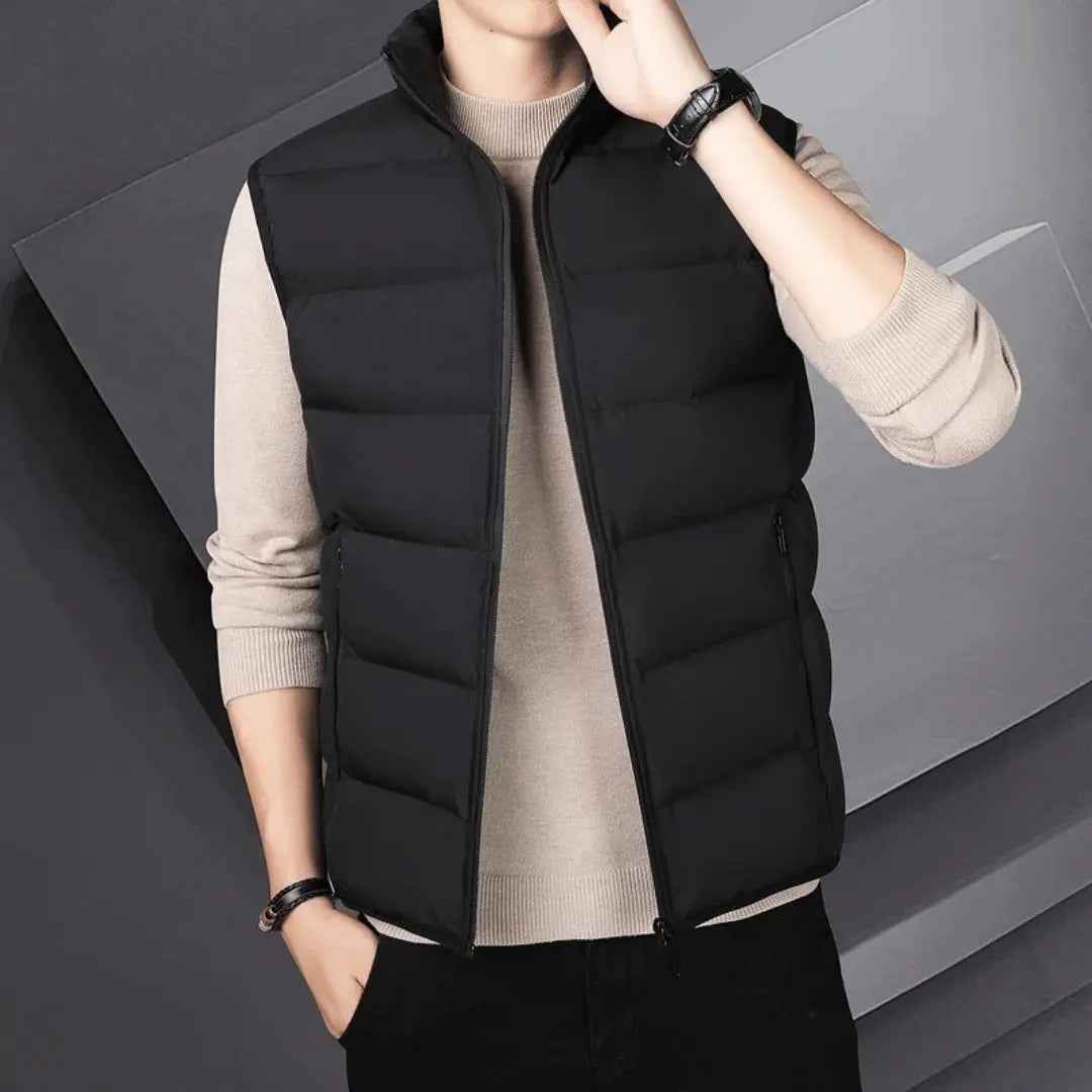 Men's Puffer Vest - Stylish & Warm Outerwear Black