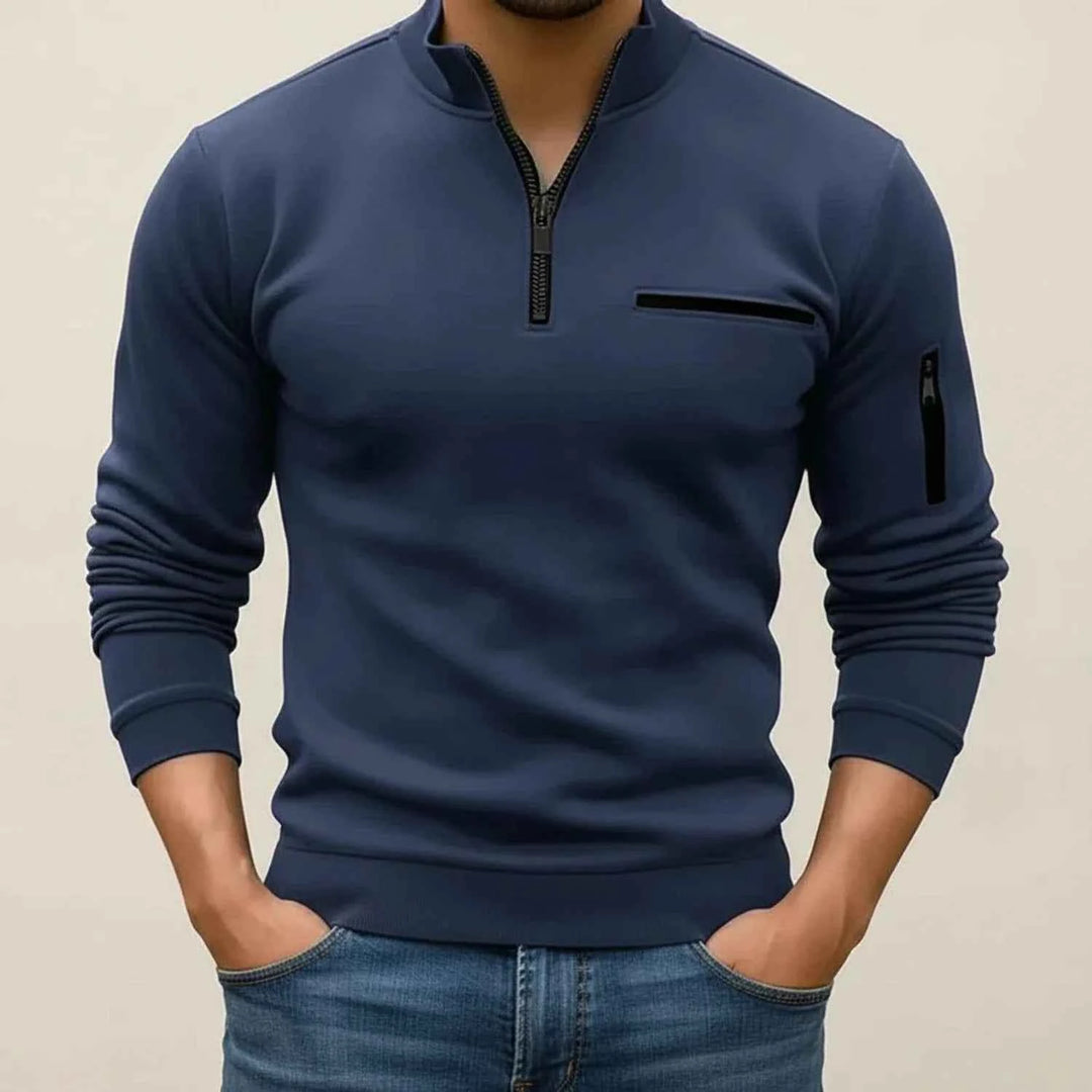 Men's Quarter Zip Sweater Navy