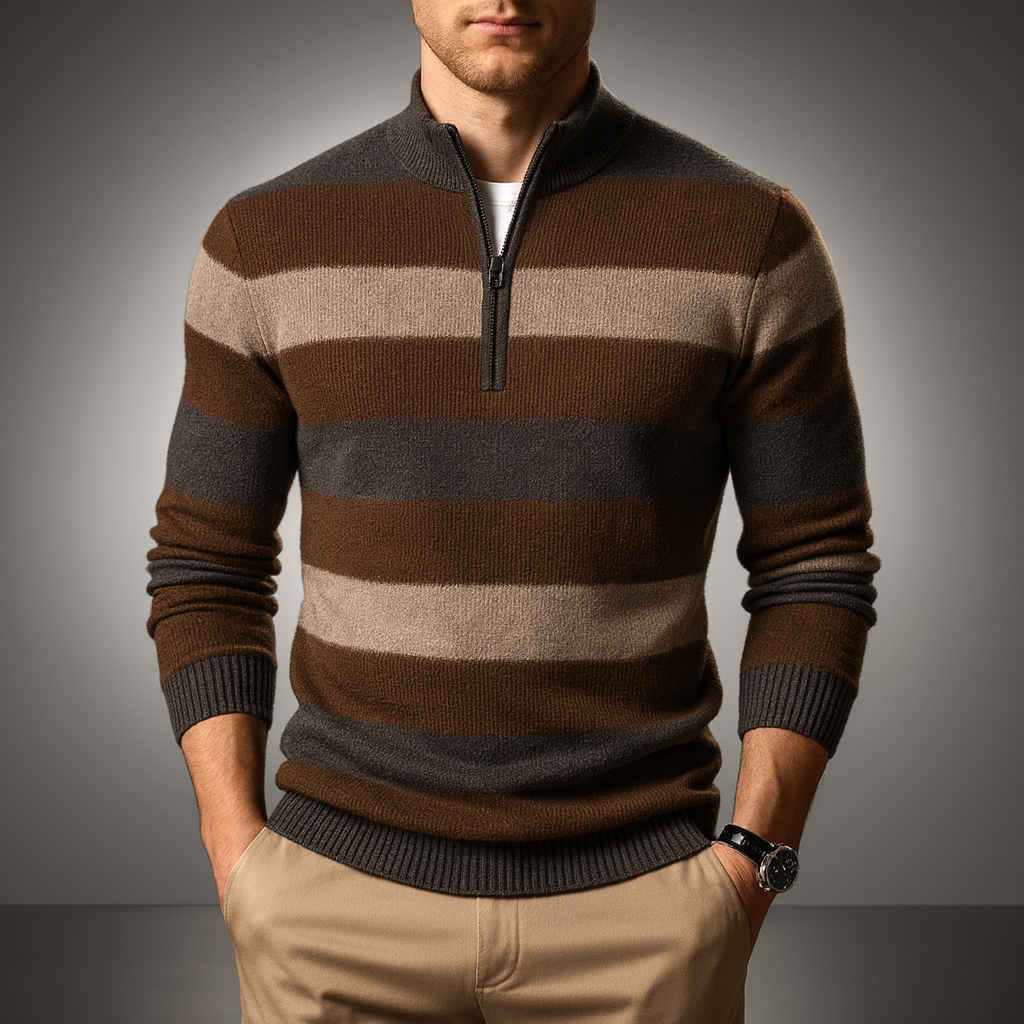 Men's Quarter Zip Sweater - Elmsbury Style