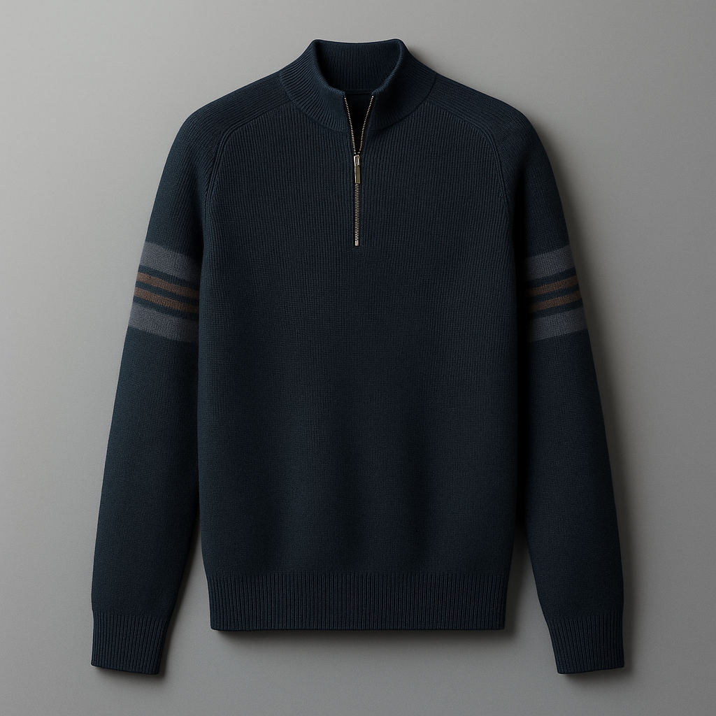 Men's Quarter-Zip Sweater - Stylish and Comfortable