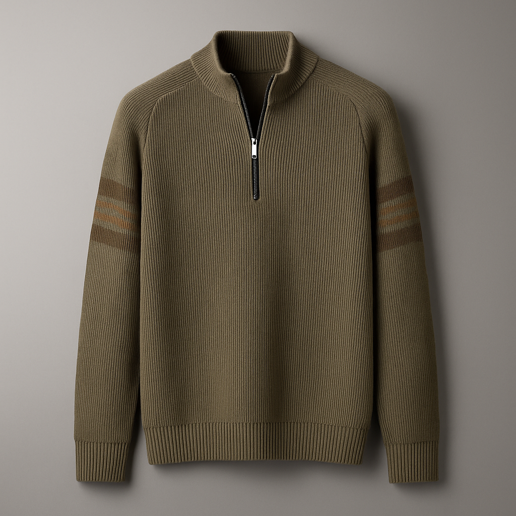 Men's Quarter-Zip Sweater - Stylish and Comfortable