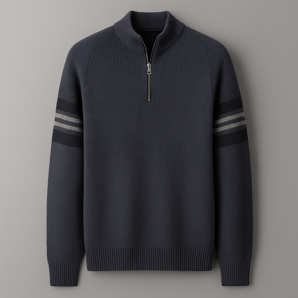 Men's Quarter-Zip Sweater - Stylish and Comfortable