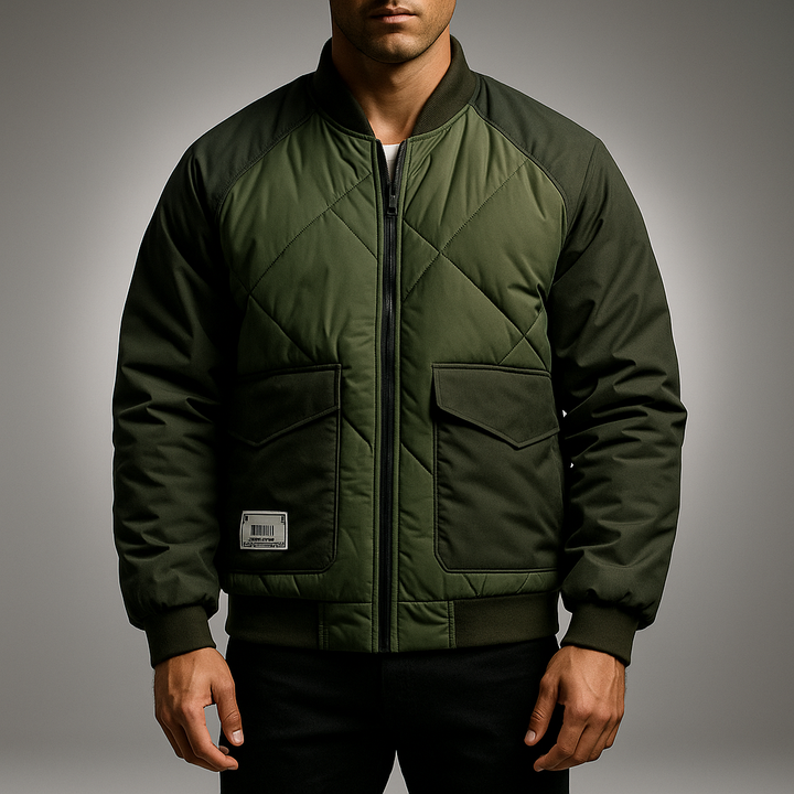 Men's Quilted Bomber Jacket