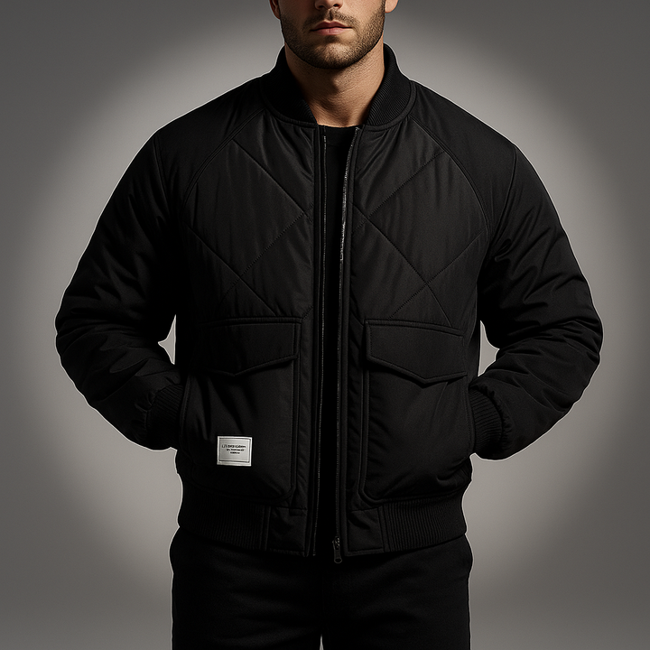 Men's Quilted Bomber Jacket