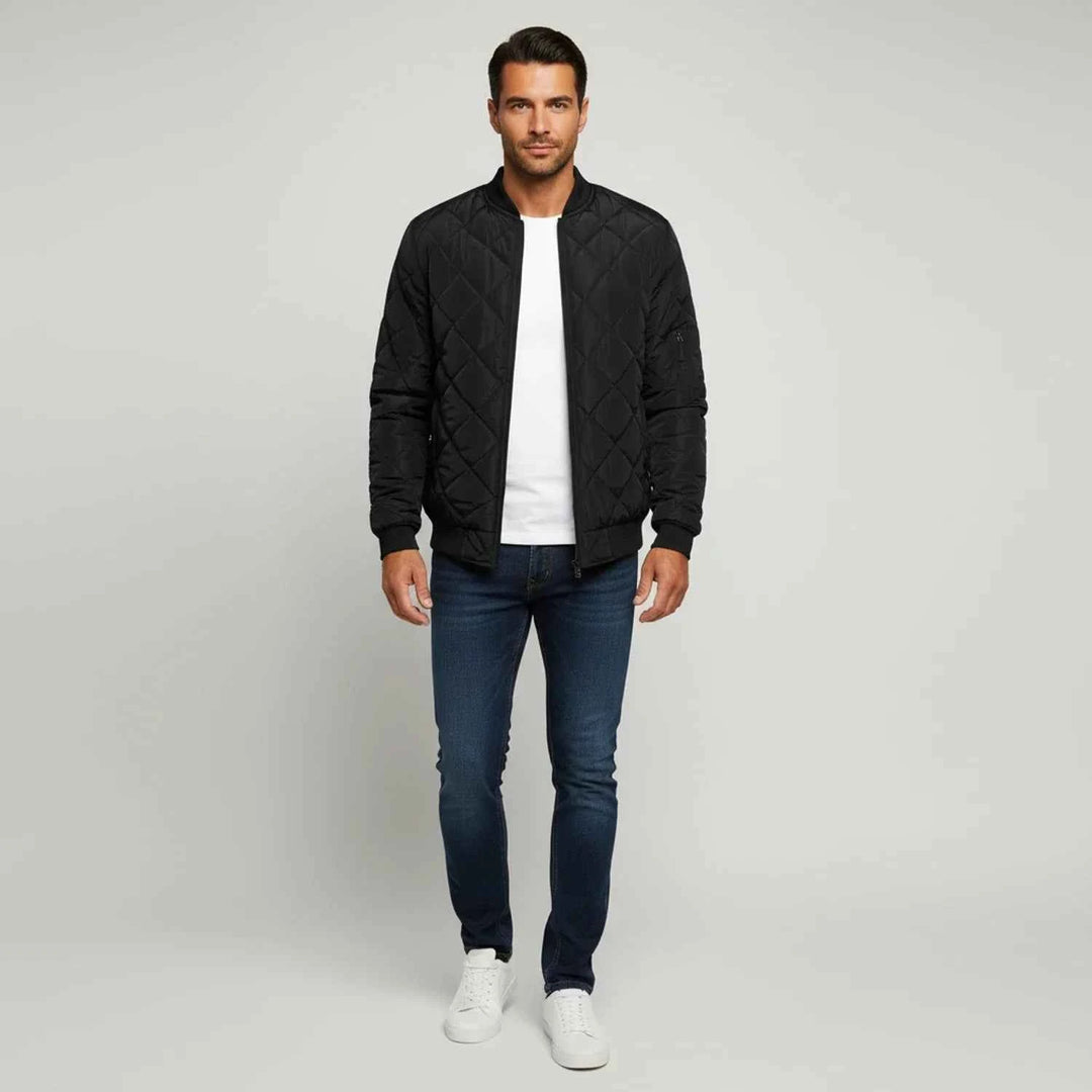 Men's Quilted Bomber Jacket