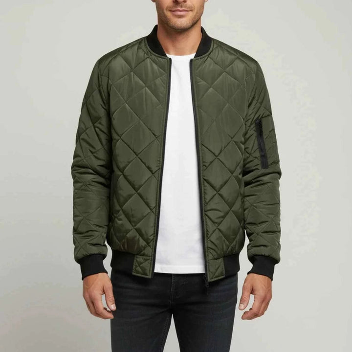 Men's Quilted Bomber Jacket