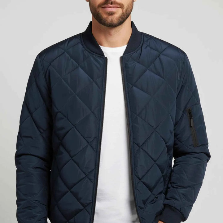 Men's Quilted Bomber Jacket