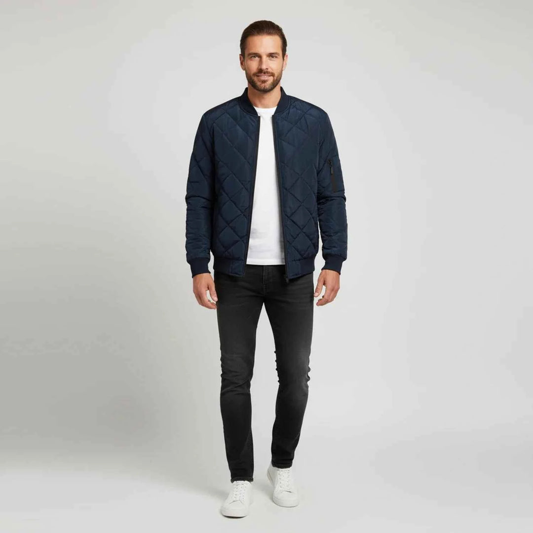 Men's Quilted Bomber Jacket