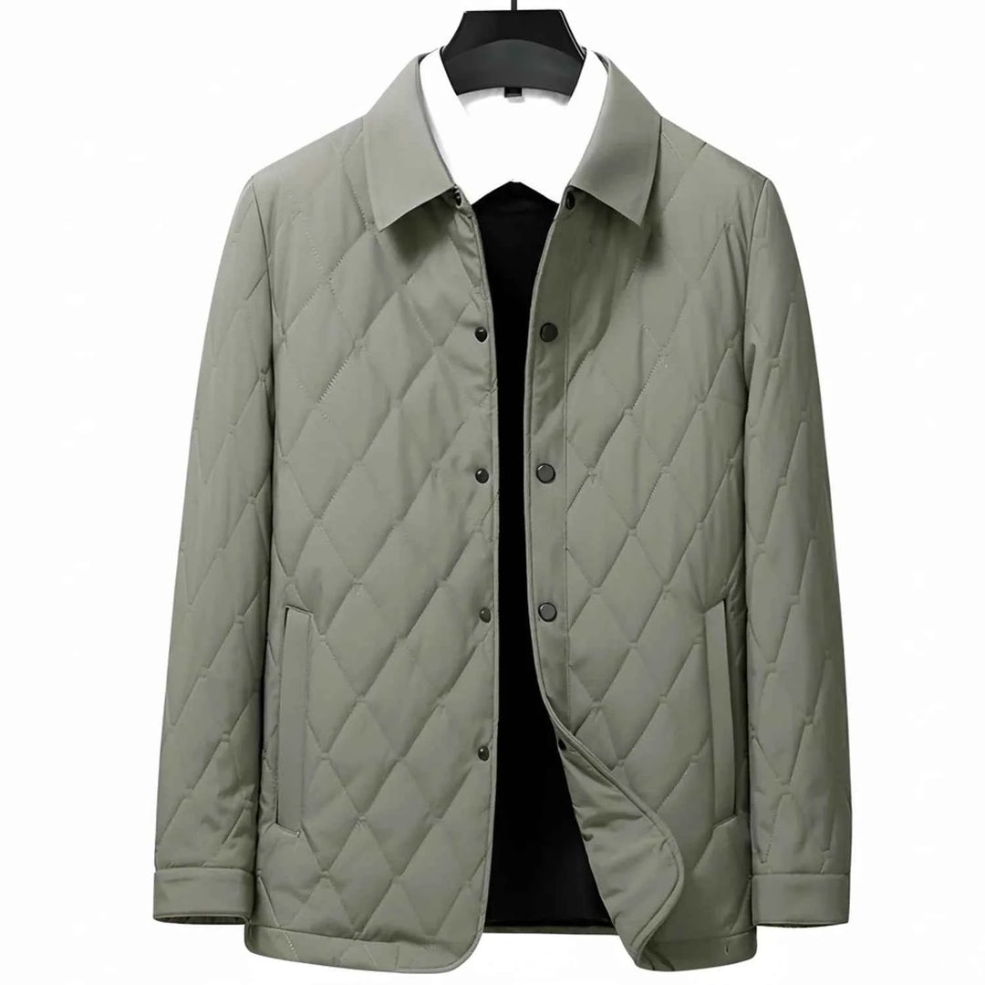 Men's Quilted Casual Jacket Olive Green