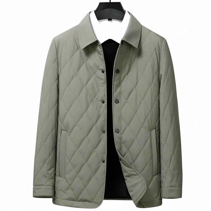 Men's Quilted Casual Jacket Olive Green