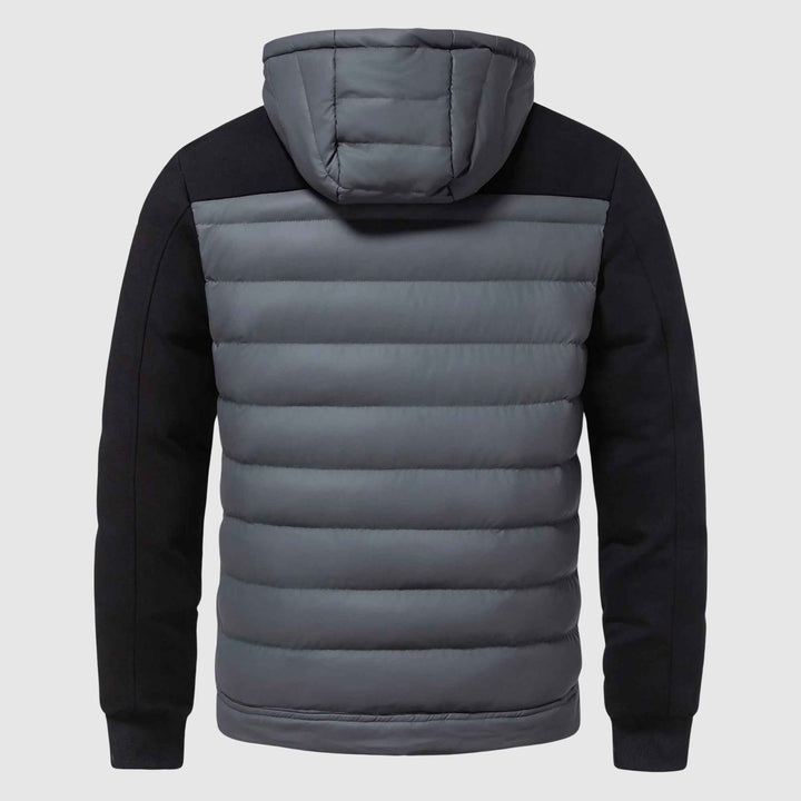 Men's Quilted Hooded Puffer Jacket | Regular Fit Hip-Length Outerwear