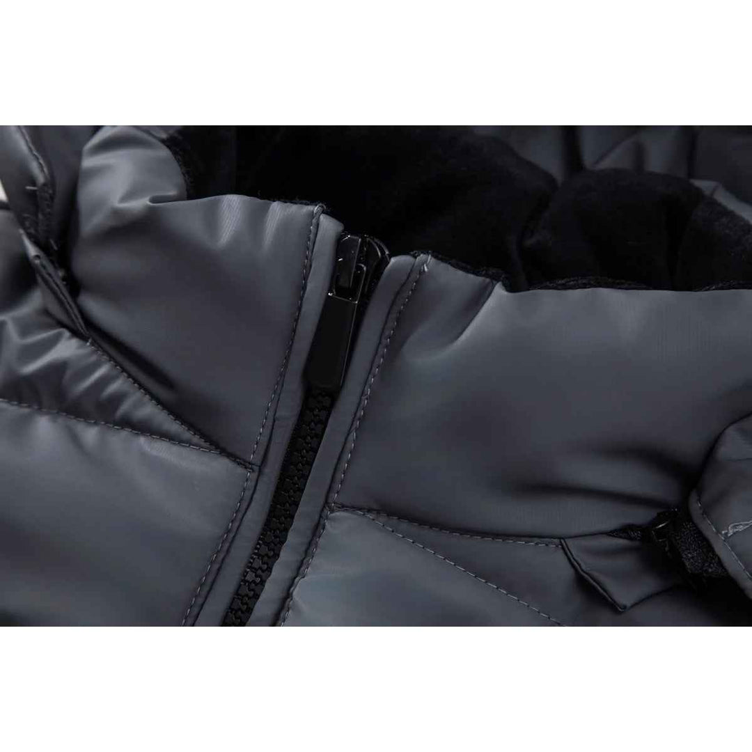 Men's Quilted Hooded Puffer Jacket | Regular Fit Hip-Length Outerwear