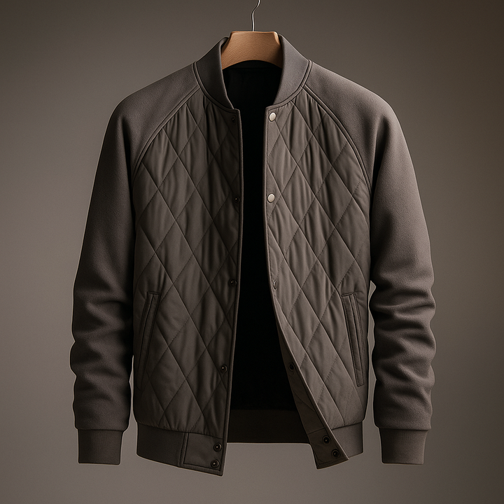 Men's Quilted Jacket - Dawson Style Gray