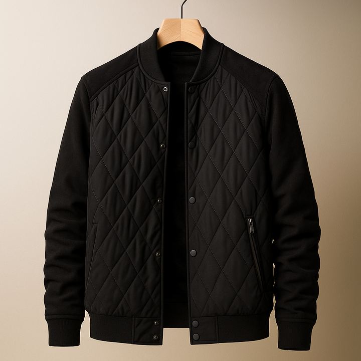 Men's Quilted Jacket - Dawson Style Black