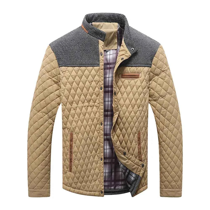 Men's Quilted Jacket - North District Style Khaki