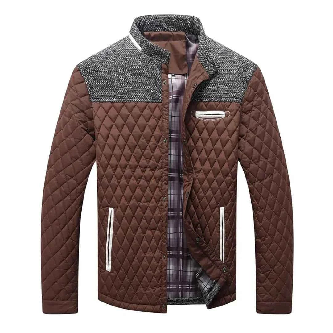 Men's Quilted Jacket - North District Style Brown