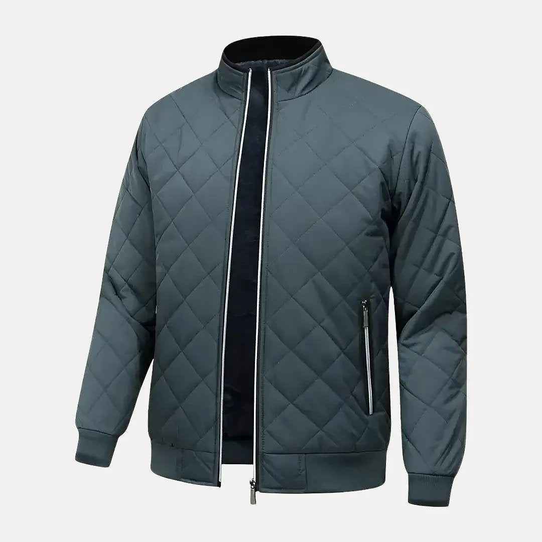 Men's Quilted Jacket - Stylish and Comfortable Outerwear Gray