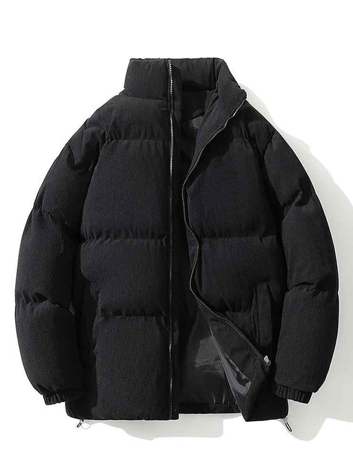 Men's Quilted Jacket - Stylish and Warm Outerwear Black