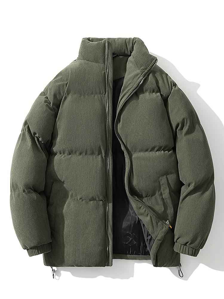 Men's Quilted Jacket - Stylish and Warm Outerwear Green