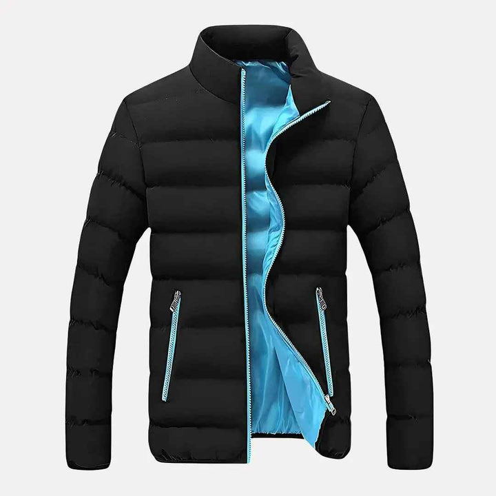 Men's Quilted Puffer Jacket Blue