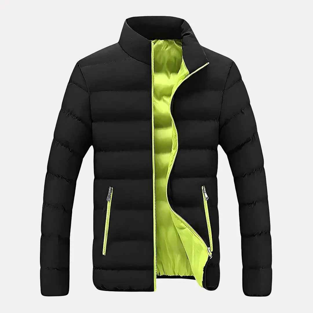 Men's Quilted Puffer Jacket Lime