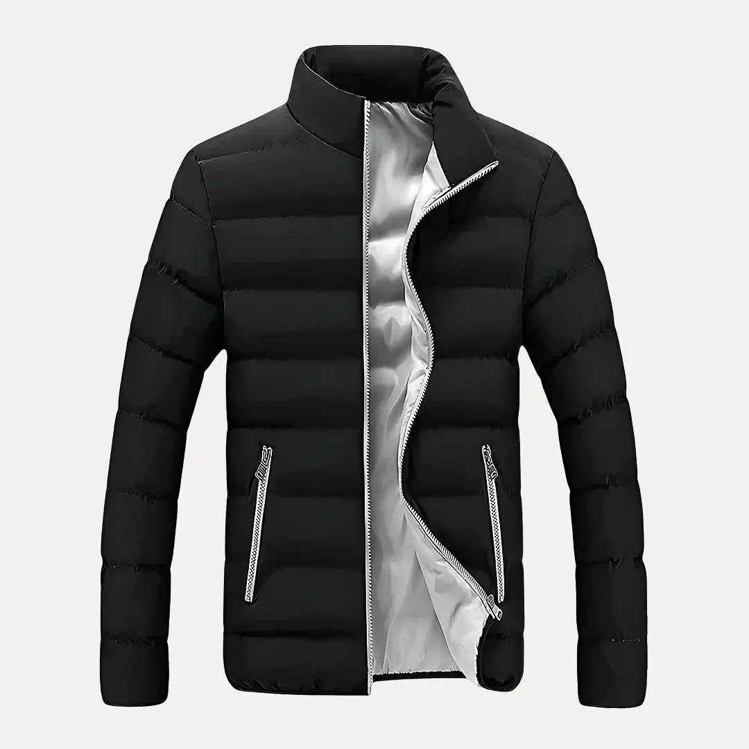 Men's Quilted Puffer Jacket White