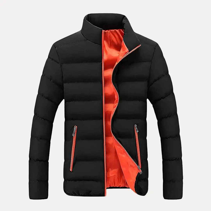 Men's Quilted Puffer Jacket Red