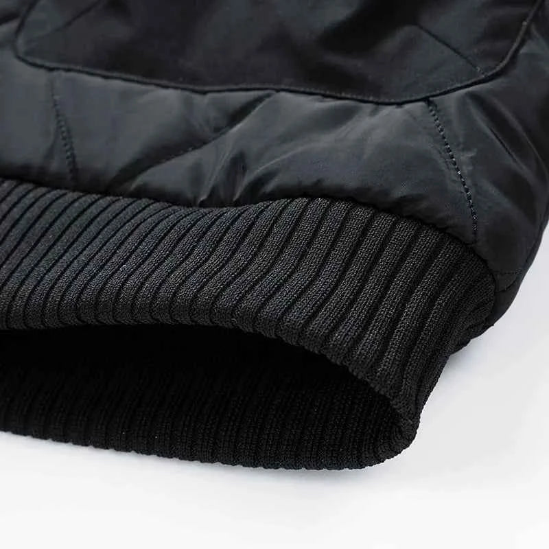Men's Quilted Relaxed Fit Bomber Jacket | Ribbed Collar Zip-Up Design