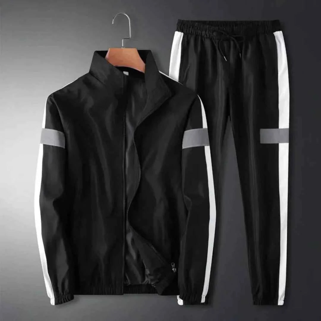 Men's Reflective Casual Sport Set Black