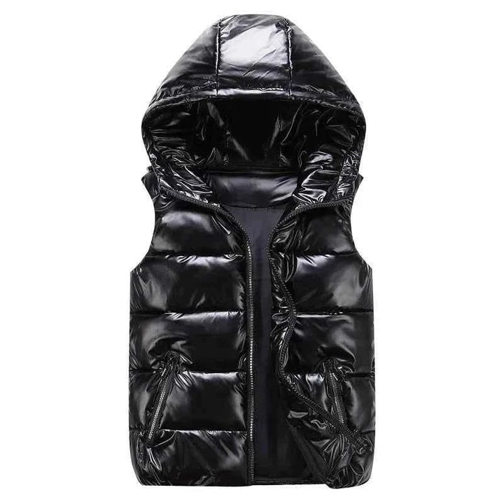 Men's Reflective Hooded Vest Black