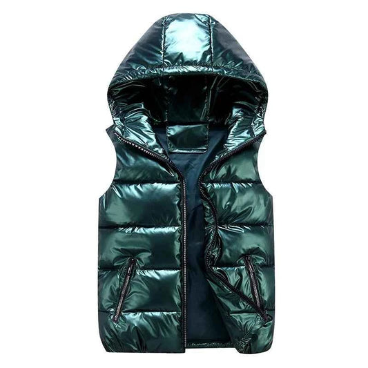 Men's Reflective Hooded Vest Green