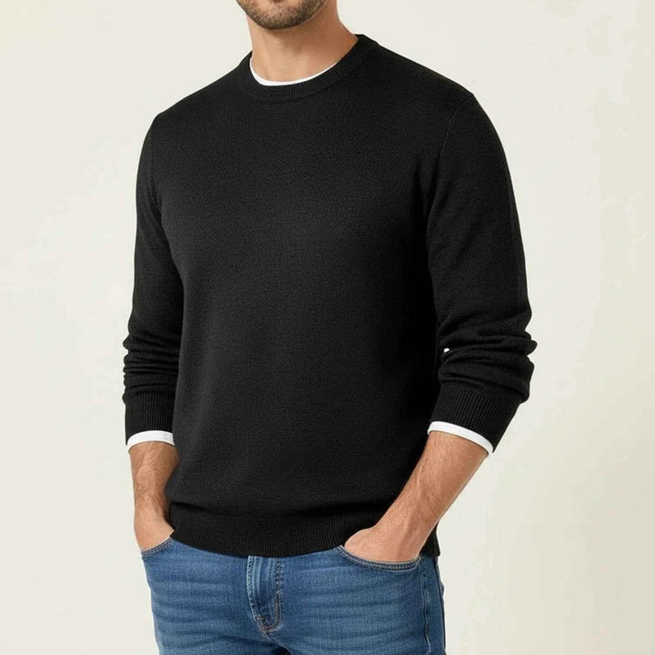 Men's Regular Fit Crewneck Sweater Black