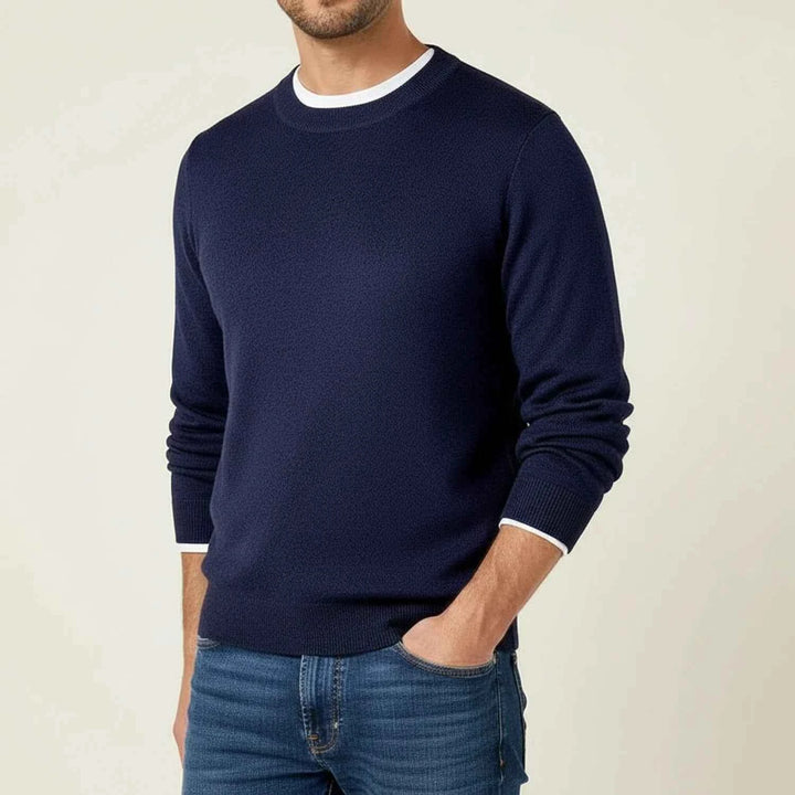 Men's Regular Fit Crewneck Sweater Blue