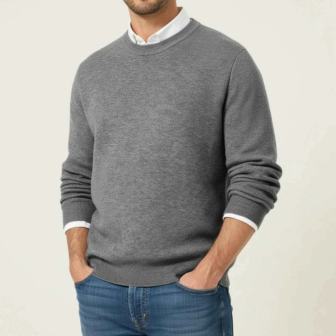 Men's Regular Fit Crewneck Sweater Gray
