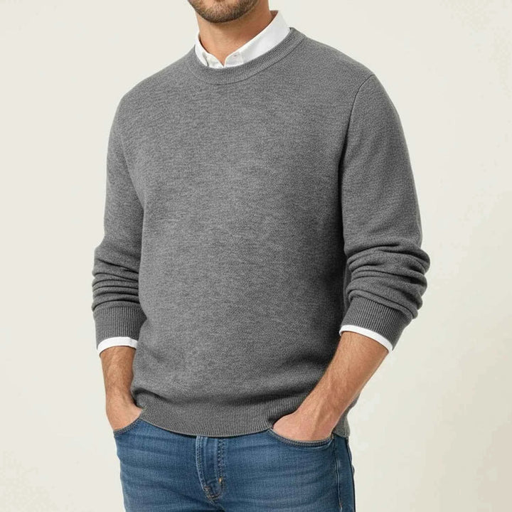 Men's Regular Fit Crewneck Sweater Gray
